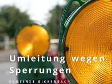 Sperrungen wg. Kanal- und Straßenarbeiten