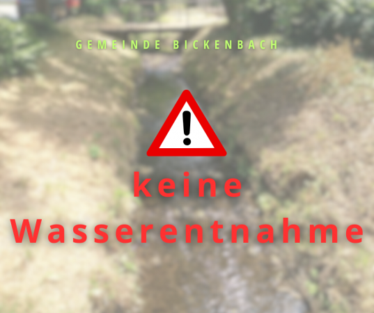keine Wasserentnahme